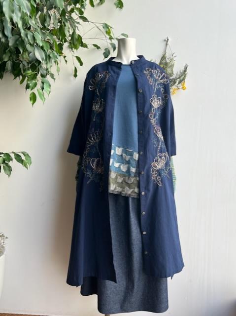 新規購入 M.&KYOKO 刺繍入り シャツワンピース growthcenter