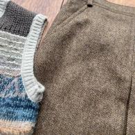 49AV.junko shimada ヘリンボーンスカート茶　お客様オーダー品