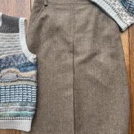 49AV.junko shimada ヘリンボーンスカート茶　お客様オーダー品です