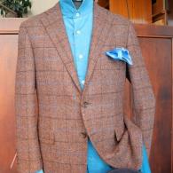 SIMON CARTER　ジャケット￥77000　英国MOON社のツイードがトラディショナル　シャツ￥9680