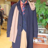 Seiウールコート￥121000　ワッフル織に中綿ライナー付きの温かい一着です。